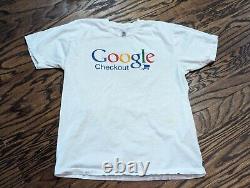 Vtg 2006 Google Checkout Promo SHIRT (Large) Très Rare Double-Sided Limited Ed   <br/>  	<br/>  
 Translation: T-shirt promotionnel Google Checkout Vtg 2006 (Large) très rare à édition limitée à double face