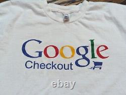 Vtg 2006 Google Checkout Promo SHIRT (Large) Très Rare Double-Sided Limited Ed  <br/>	<br/> Translation: T-shirt promotionnel Google Checkout Vtg 2006 (Large) très rare à édition limitée à double face