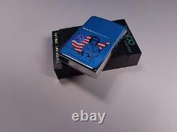 Vtg Very Rare 1996 Limited Edition Zippo Lighter USA Flag Group Bon Jovi