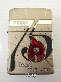 Zippo Swarovski 75e Édition Limitée Anniversaire Lighter 2007 Très Rare Bnib